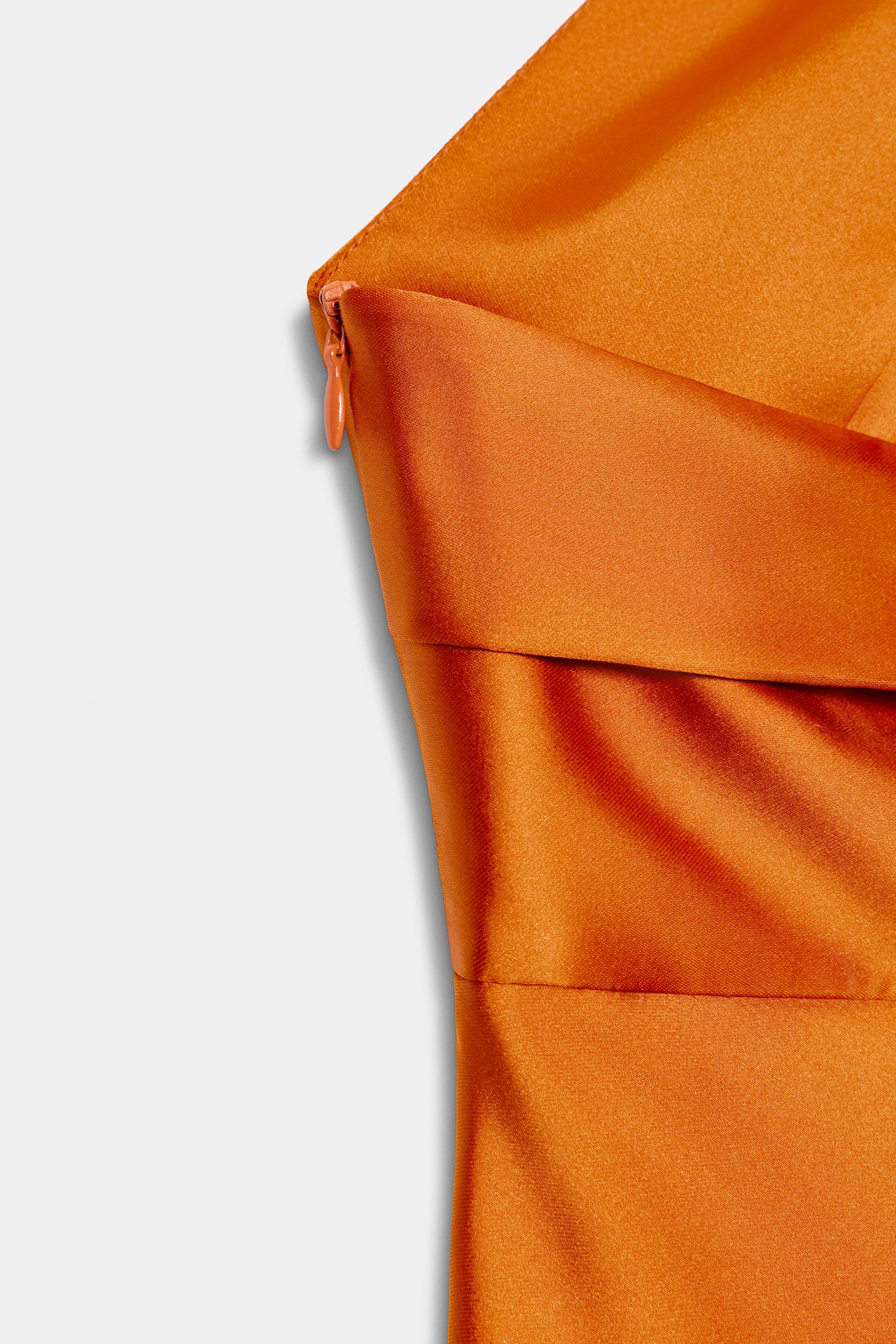 SATIN HALTER MIDI DRESS
